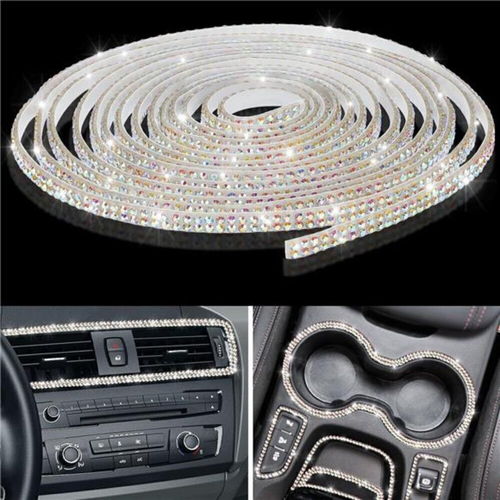 Car Trim Bling Self Adhesive Interior Exterior Rhinestone Sticker 16.4 Feet